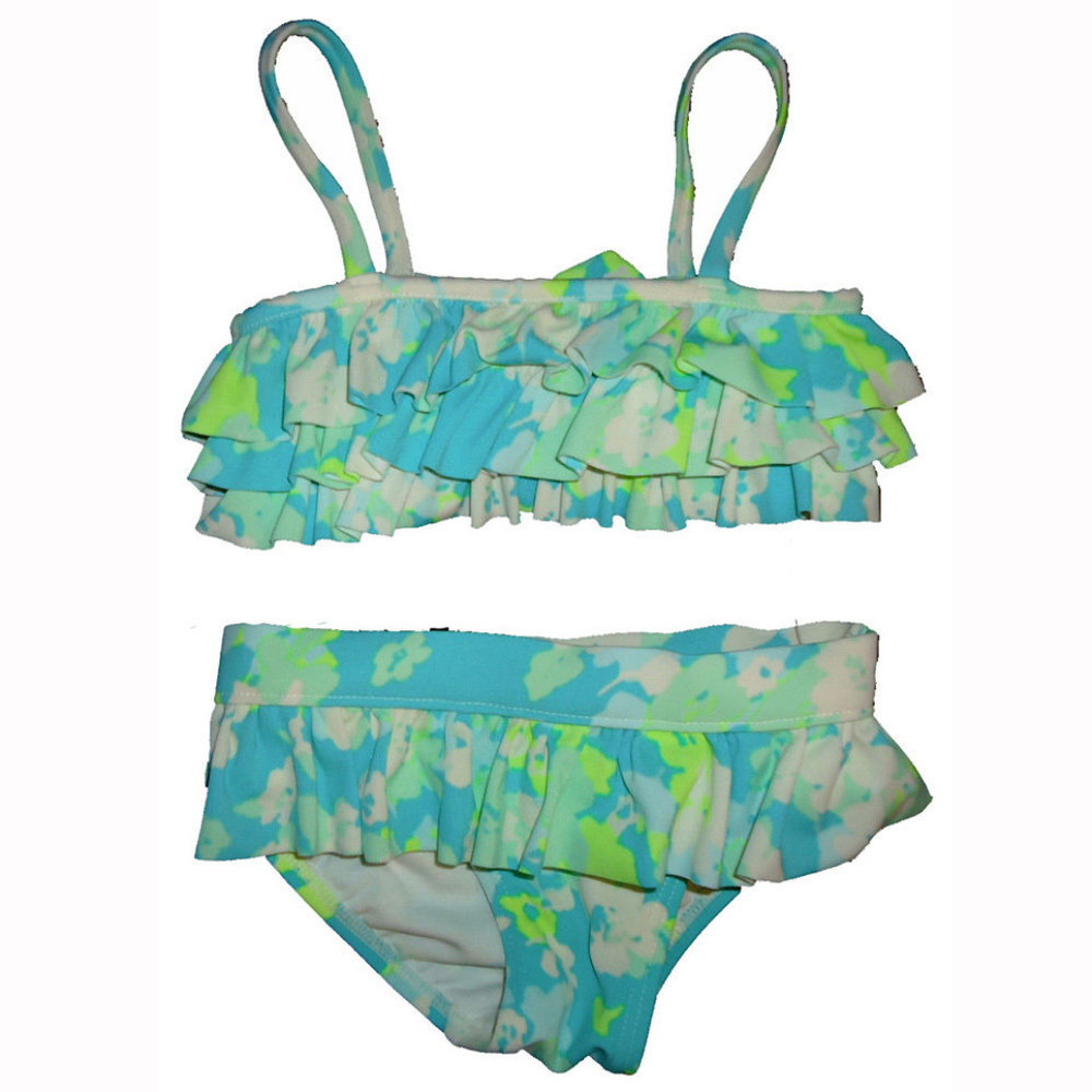 Baby Gap NWT Blue Floral Ruffle Skirt Swimsuit 18-24 Months